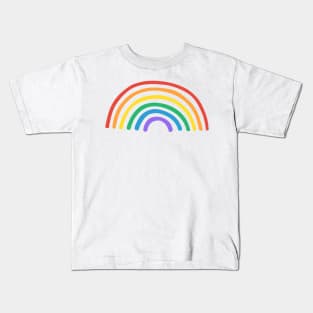 Hand drawn pride rainbow Kids T-Shirt